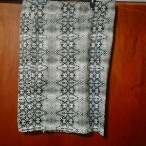 Snake print pencil skirt